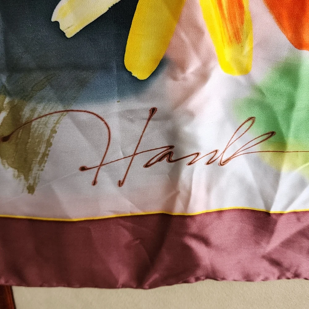 Huasheng Floral Silk Scarf